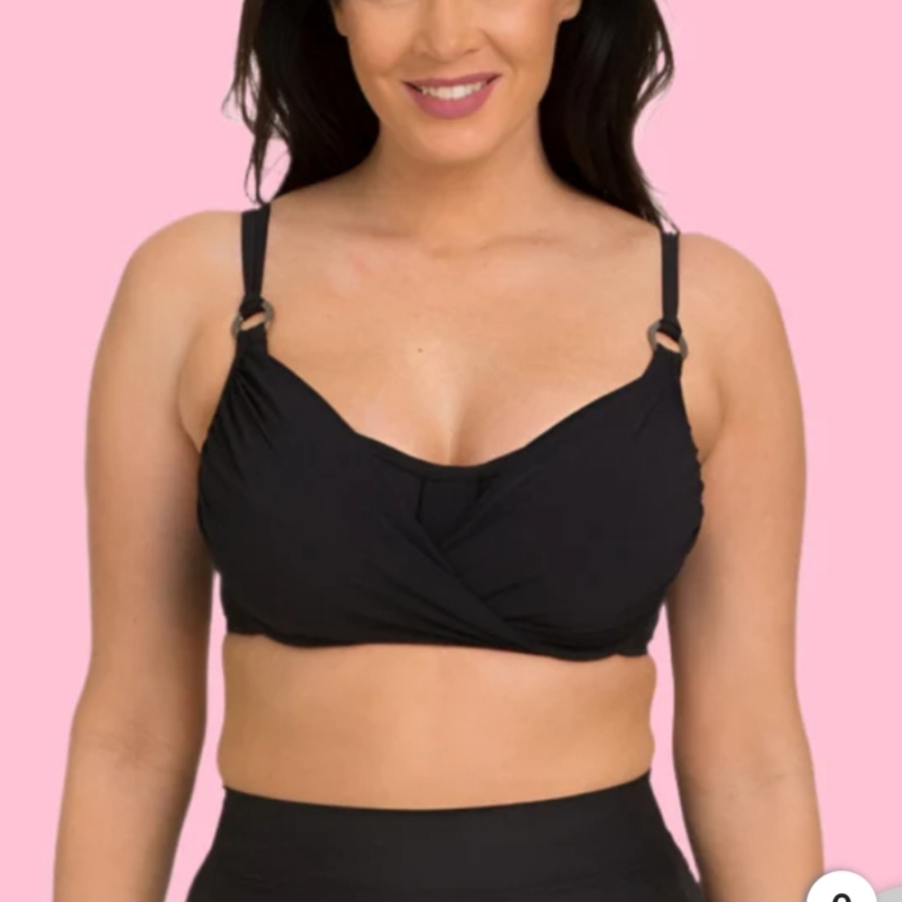 New Tara Grinna Underwire Bra With Overlay On Cup Black Size 32/36F